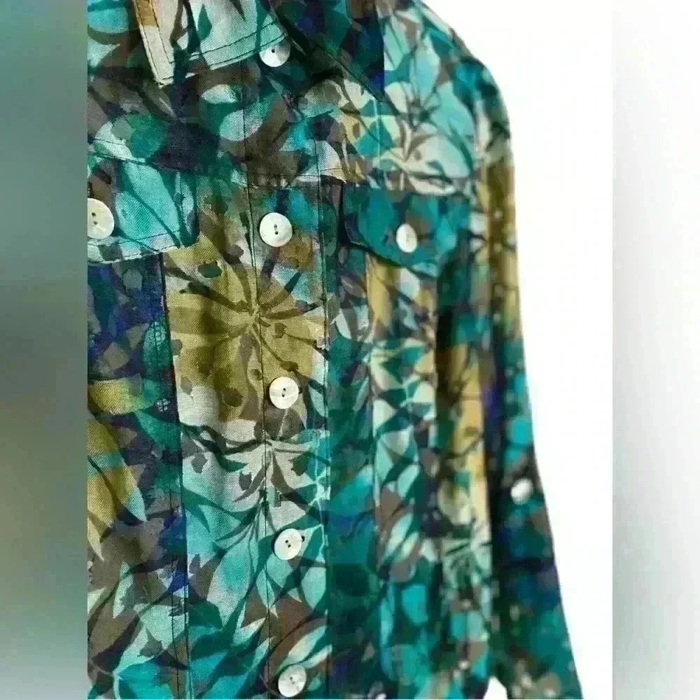 Ruby Rd. Burnout Feather Light Summer Jacket With… - image 3